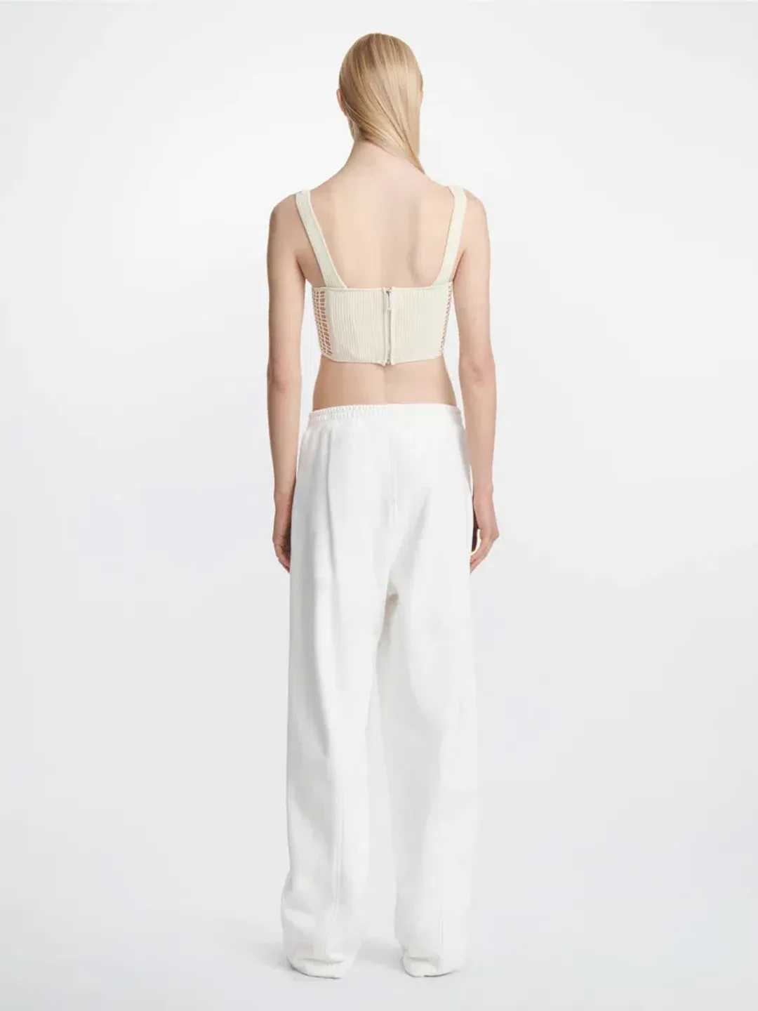 Dion Lee Crochet Corset in Bone Size 10 for rent on The Volte - main image