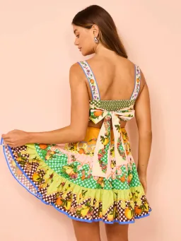 Alemais Lemonis Cut Out Mini Dress Print Size 10 for rent on The Volte - image 2