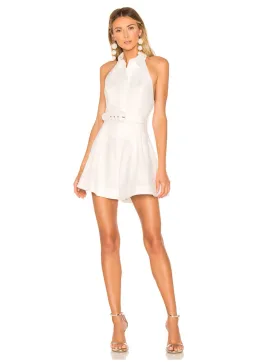Zimmermann Primrose Halterneck Linen Playsuit Ivory Size 0 / AU 8 for rent on The Volte - image 1