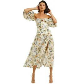 Bec & Bridge Fleurette Off Shoulder Dress Floral Size AU 6 for rent on The Volte - image 1