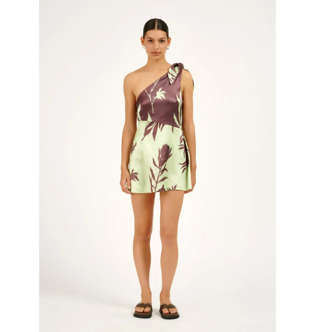 Roame The Riviera Mini Dress in Flora Size AU 8 for rent on The Volte - main image