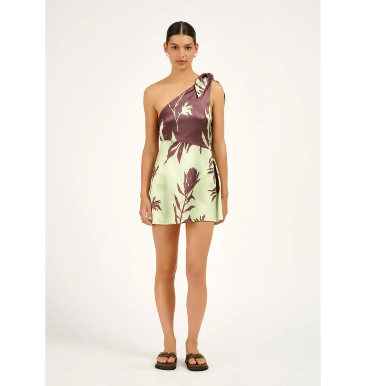 Roame The Riviera Mini Dress in Flora Size AU 8 for rent on The Volte - main image