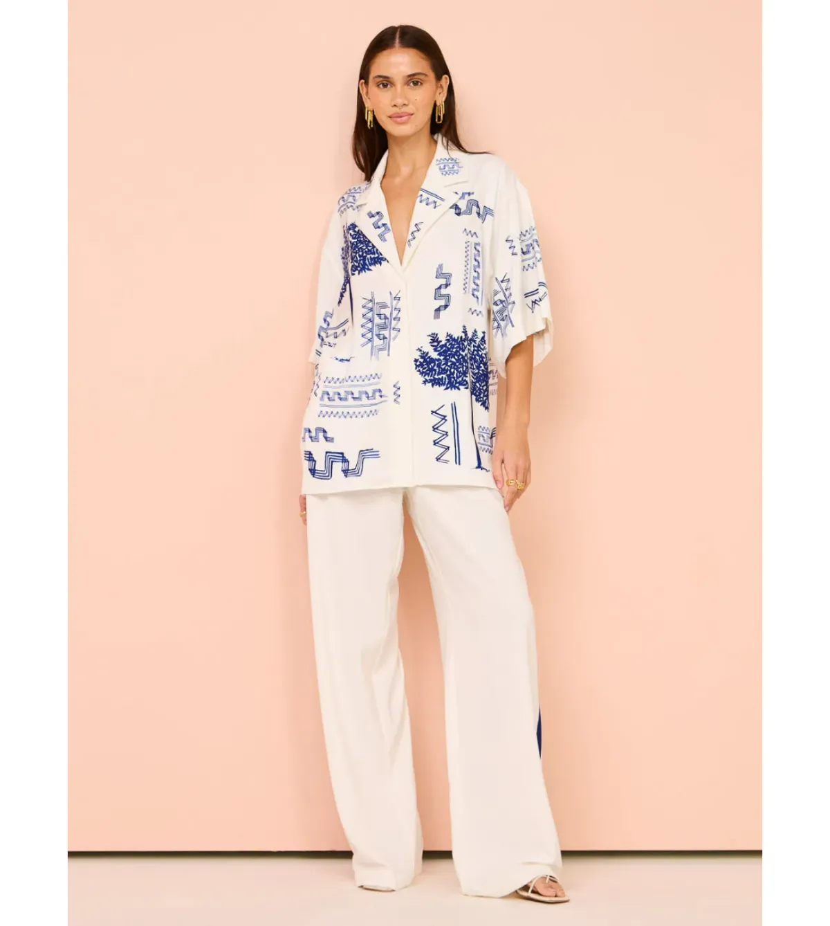 Camilla and Marc Cassia Shirt AU 8 and Pant AU 10 in Blue for rent on The Volte - main image