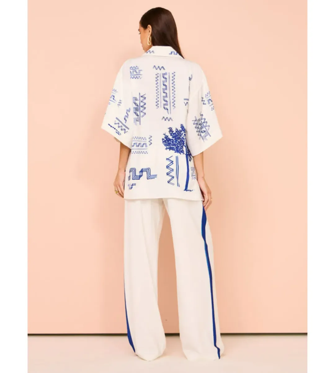 Camilla and Marc Cassia Shirt AU 8 and Pant AU 10 in Blue for rent on The Volte - main image