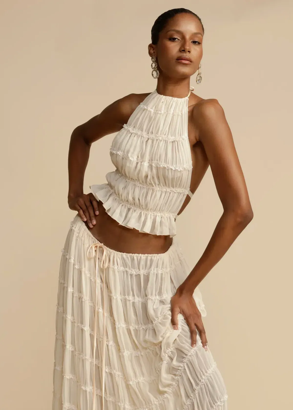 Arcina Ori Juliette Top and Skirt Cream Size S / AU 6-8 - Image 3