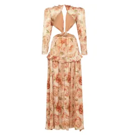 Sonya Moda Ruffle Cutout Maxi In Spiced Peonies Size AU 6 for rent on The Volte - image 5