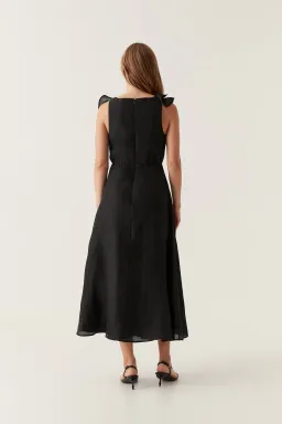 Aje Genesis Midi Dress Black Size 14 for rent on The Volte - image 2