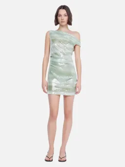 Bec & Bridge Brydie Asym Dress Mint Sequin Size 10 for rent on The Volte - image 1
