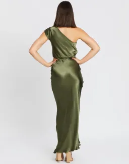Bec & Bridge Delphine Asym Midi Dress Green Size 8 for rent on The Volte - image 3