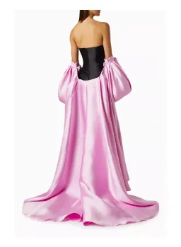 Solace London Pink Lea Puff Sleeve Maxi Dress Black Pink Size 10 for rent on The Volte - image 3