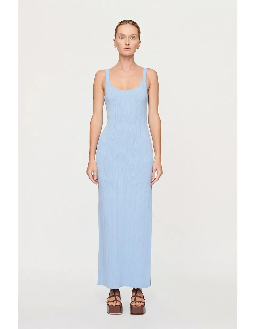 Clea Palmer Ladder Knit Dress Blue Size XS / AU 6 for rent on The Volte - main image