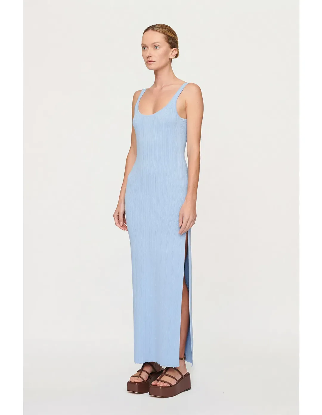 Clea Palmer Ladder Knit Dress Blue Size XS / AU 6 for rent on The Volte - main image