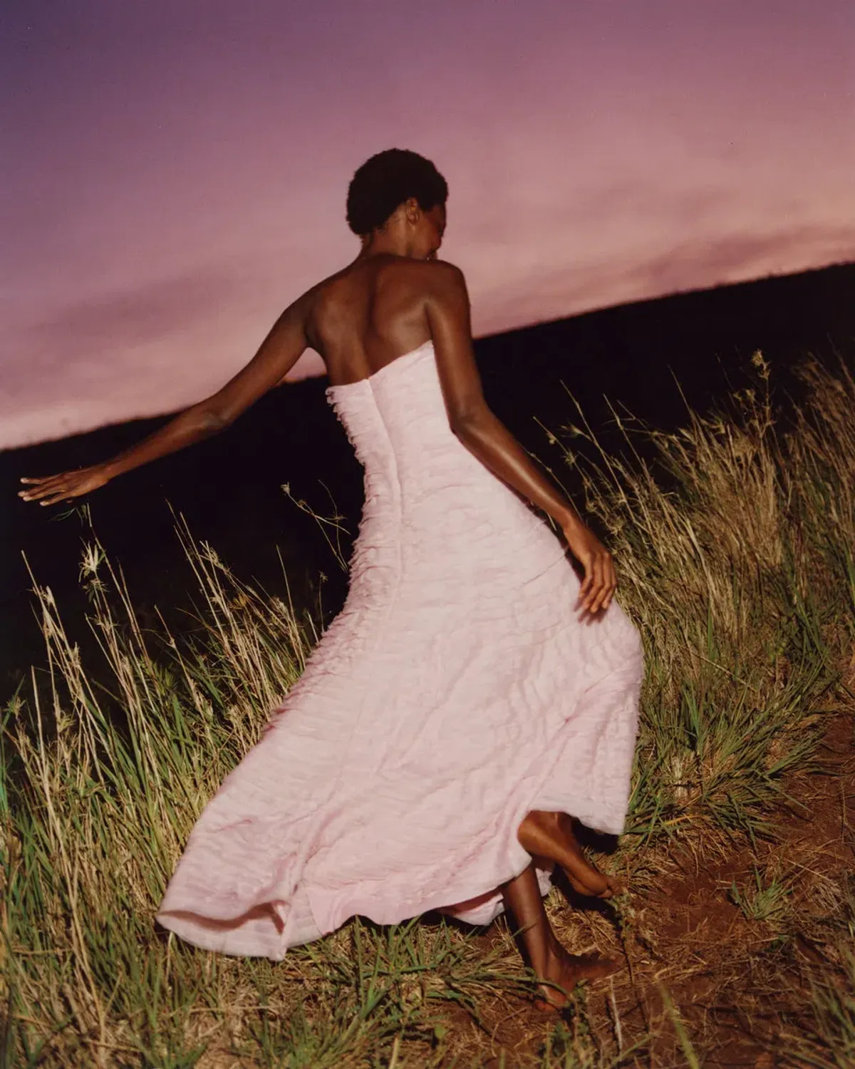 Aje Soundscape Maxi Dress in Chalk Pink Size 8 - Image 5