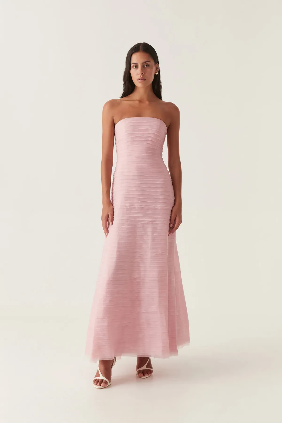 Aje Soundscape Maxi Dress in Chalk Pink Size 8 - Image 1