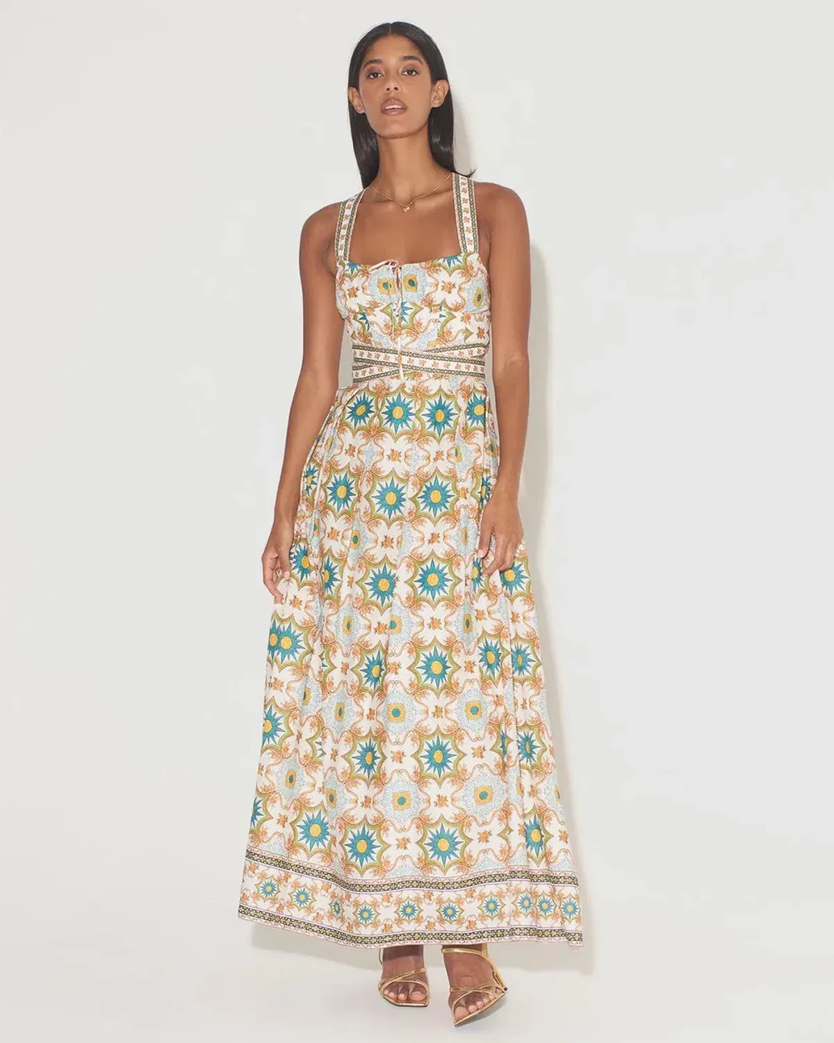 Hansen & Gretel Tulsa Maxi Dress Mosaic Print Size S / AU 8 - Image 1