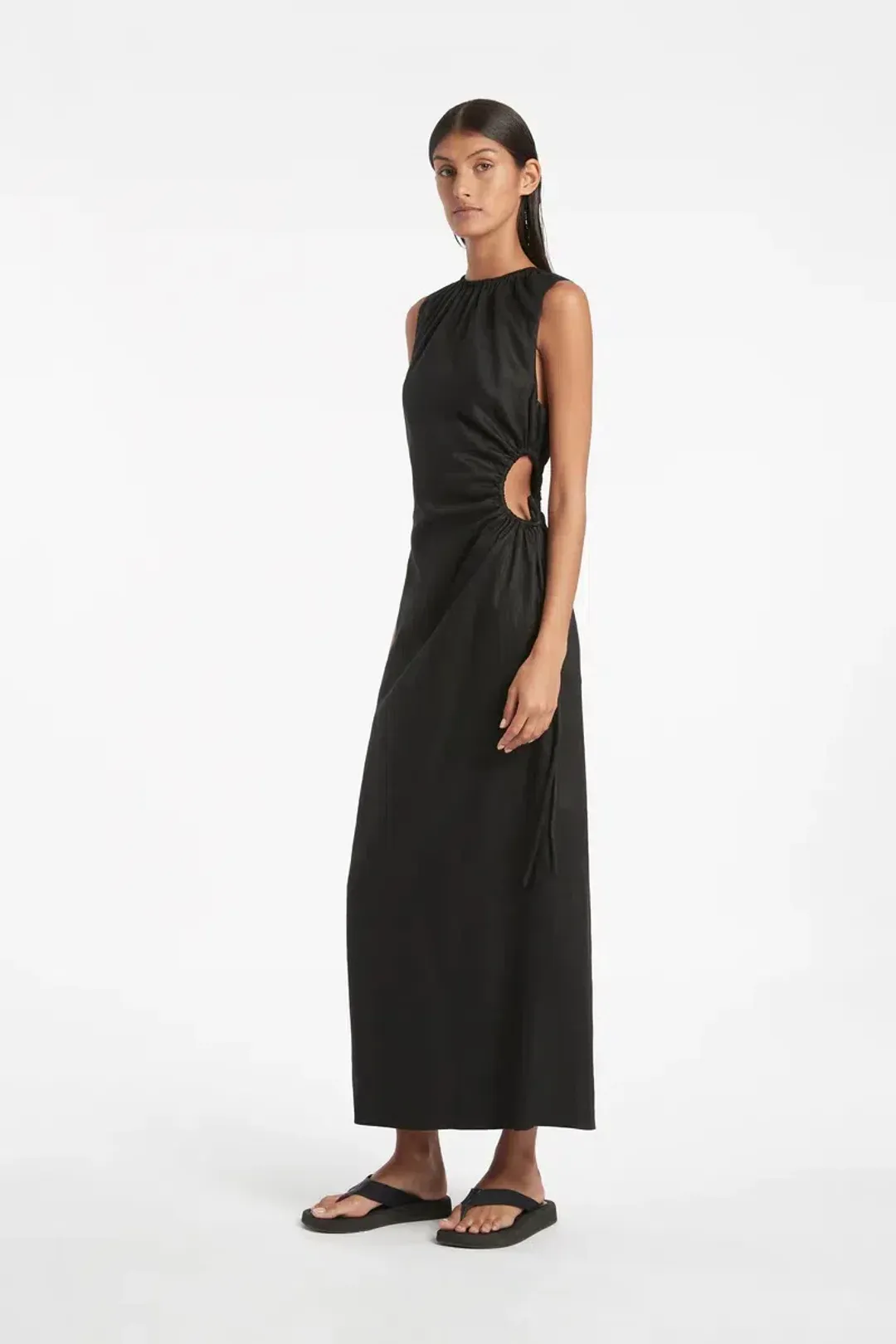 Sir the Label Blanche Cut Out Dress in Black Size 2 / AU 10 for rent on The Volte - main image