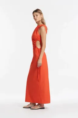 Sir the Label Anja Cut Out Dress Orange Red Size 2 (AU 10) for rent on The Volte - image 2