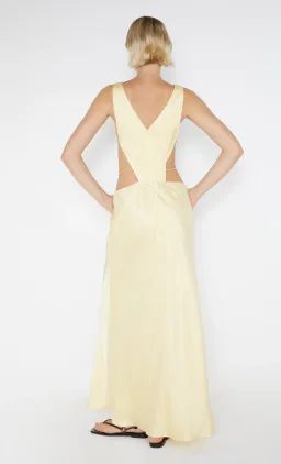 Bec & Bridge Agathe Diamond Dress Butter Yellow Size 10 for rent on The Volte - image 3