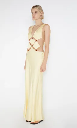 Bec & Bridge Agathe Diamond Dress Butter Yellow Size 10 for rent on The Volte - image 2