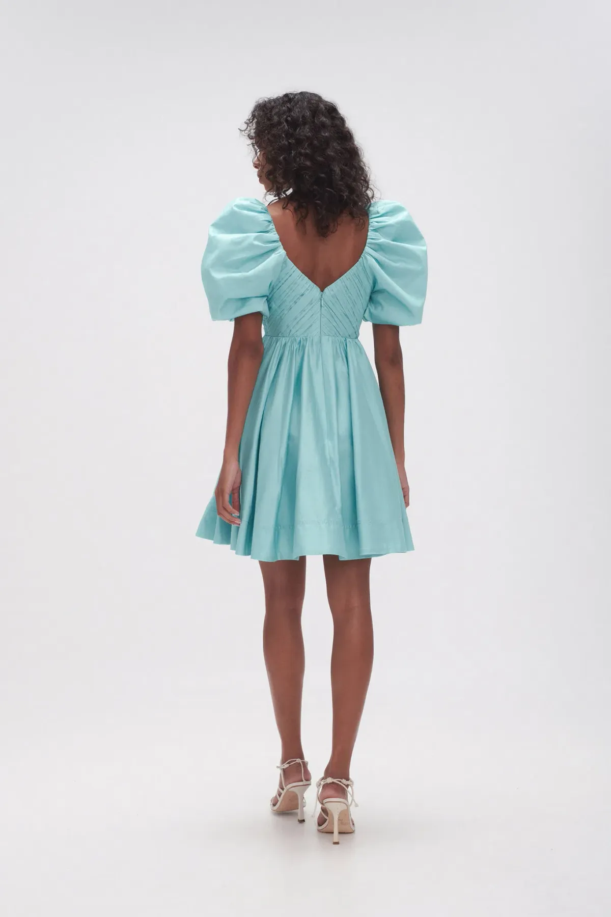 Aje Gabrielle Plunge Mini Dress in Spearmint Blue Size 8 - Image 3