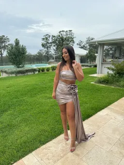 Mia Mini Dress in Copper Bahia Maria for rent on The Volte - image 6