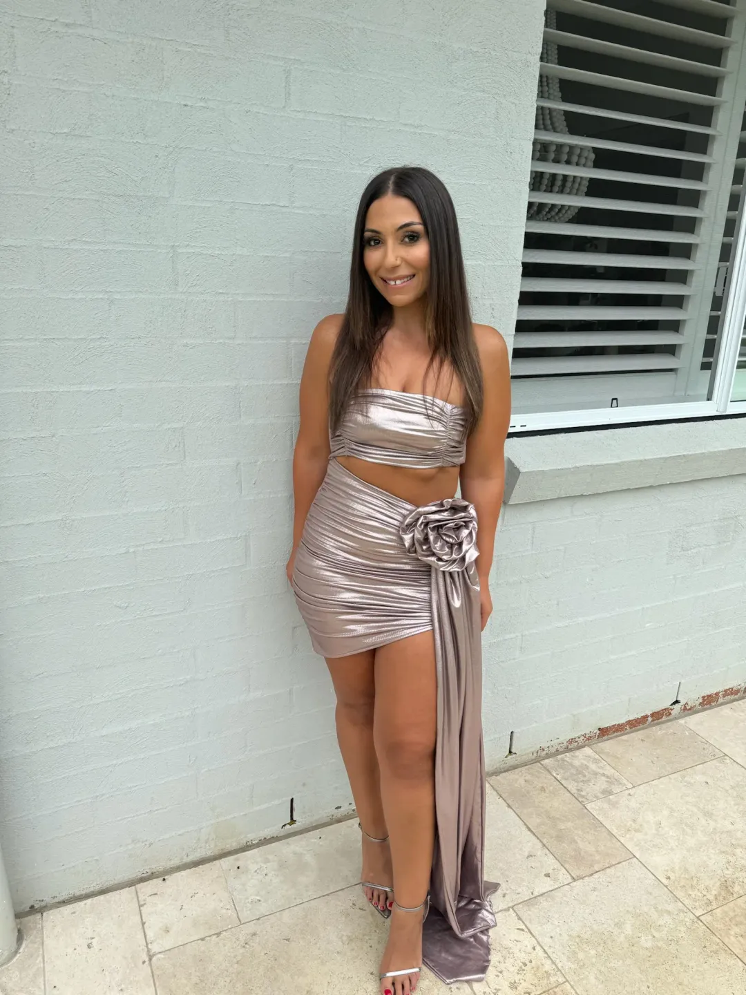 Mia Mini Dress in Copper Bahia Maria for rent on The Volte - main image