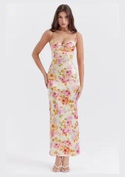 House of Cb Josefina Maxi Dress Ivory Floral Size S / AU 8 for rent on The Volte - image 1