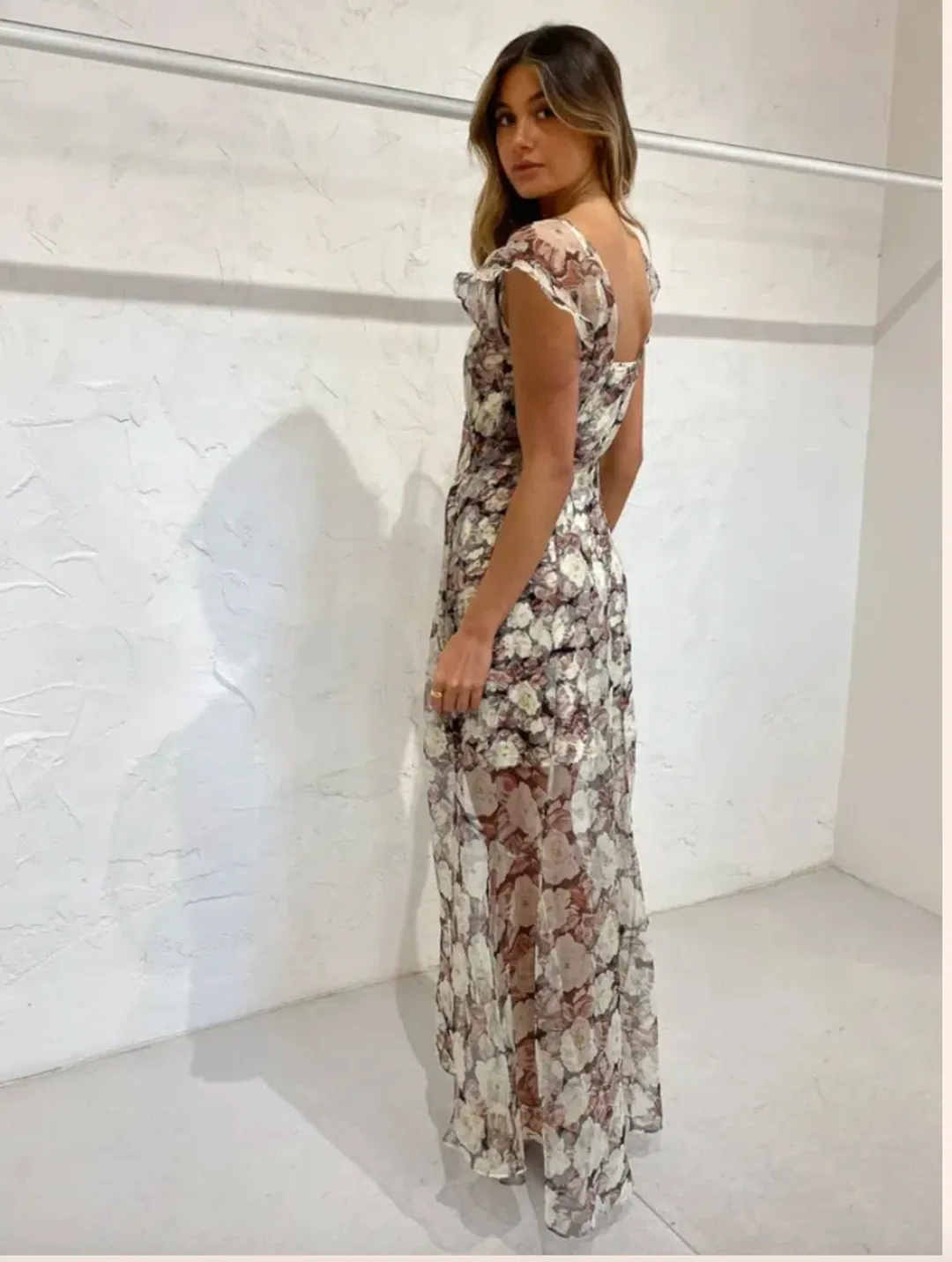 Sir the Label Sofia Low Back Gown in Vivienne Print Size 0 / AU 6 for rent on The Volte - main image