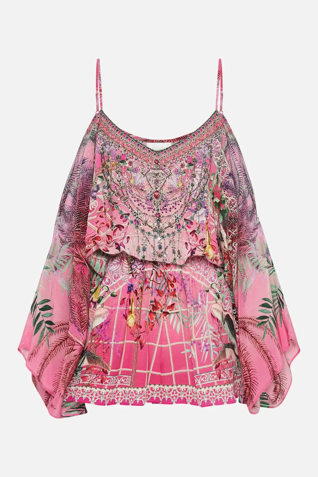 Camilla Drop Shoulder Playsuit Glasshouse Romance Size L /Au 14 for rent on The Volte - main image