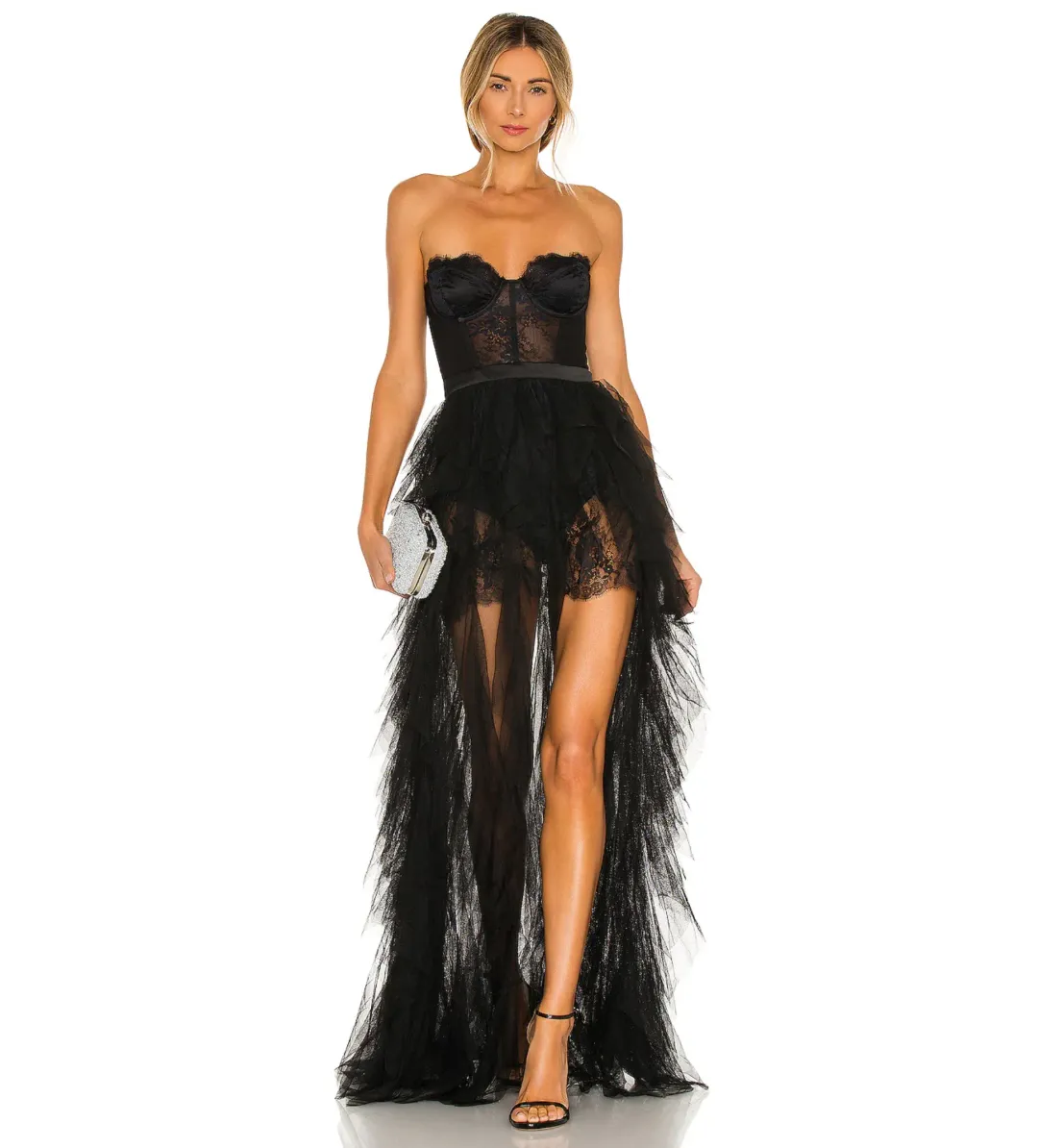 For Love & Lemons Bustier Gown Black Size L/Au 12 for rent on The Volte - main image