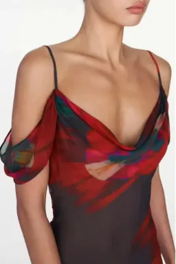 Rat & Boa Adriana Dress in Abstract Floral Print Size Medium / Size 10 for rent on The Volte - image 3