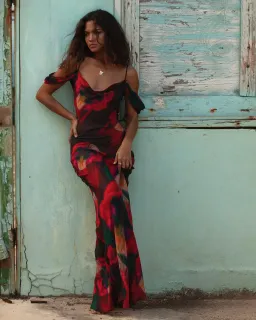 Rat & Boa Adriana Dress in Abstract Floral Print Size Medium / Size 10 for rent on The Volte - image 1