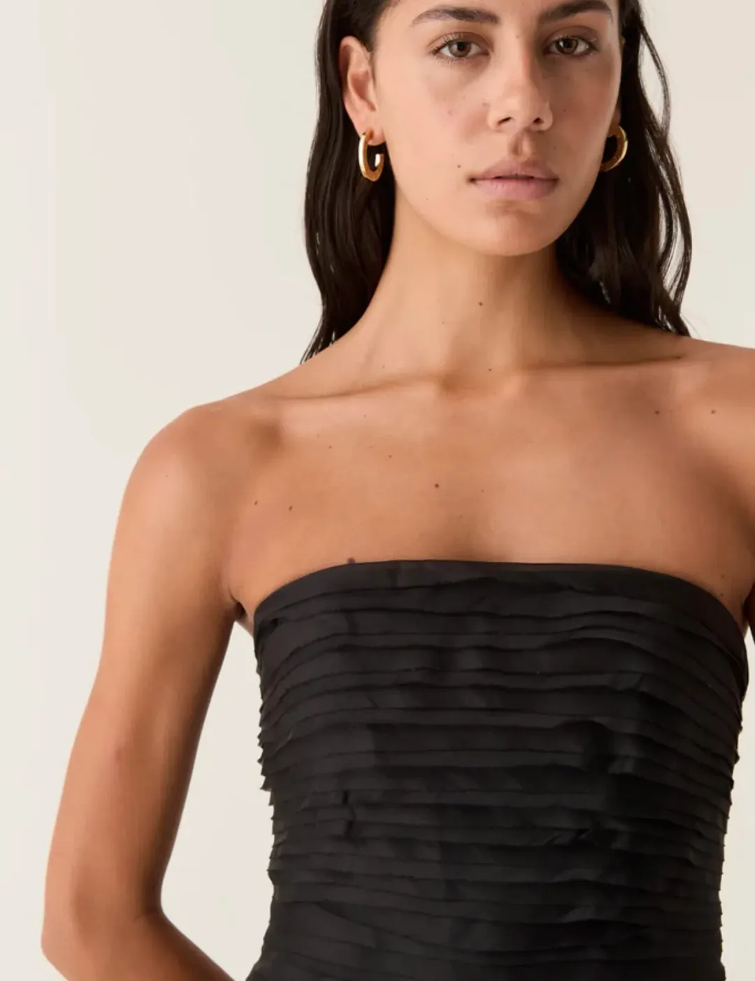 AJE Soundscape Maxi Dress Black Size AU 8 for rent on The Volte - main image