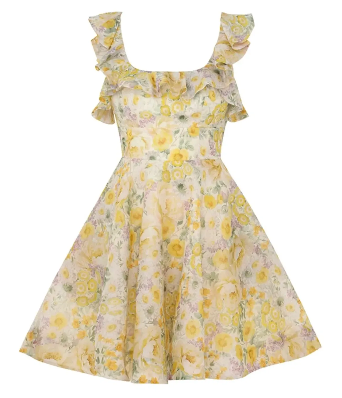 Zimmermann The Harmony Frilled Mini in Citrus Garden Print Size 1 / AU 10 - Image 4