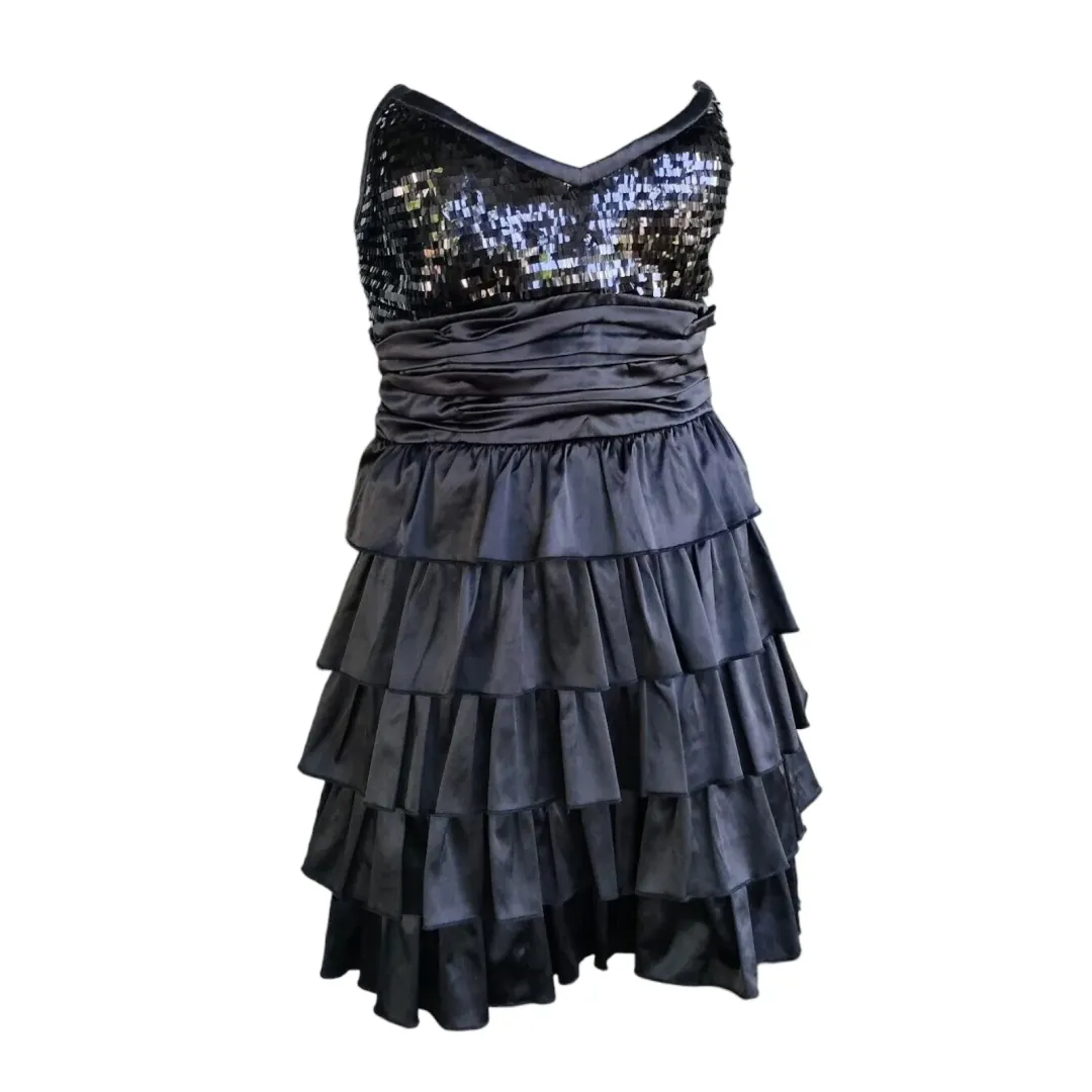 Elle Zeitoune Christina Mini Dress Black Size 10 for rent on The Volte - main image