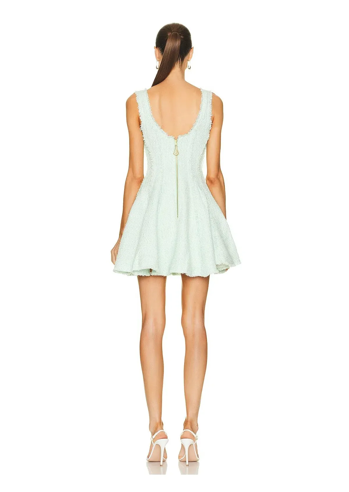 Aje Anais Boucle Mini Dress Mint Green Size 10 - Image 3
