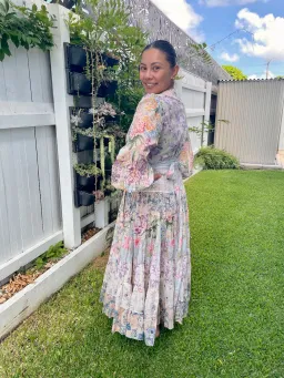 Zimmermann Halliday Tiered Midi Dress in Spliced Size 3/AU 14 for rent on The Volte - image 3