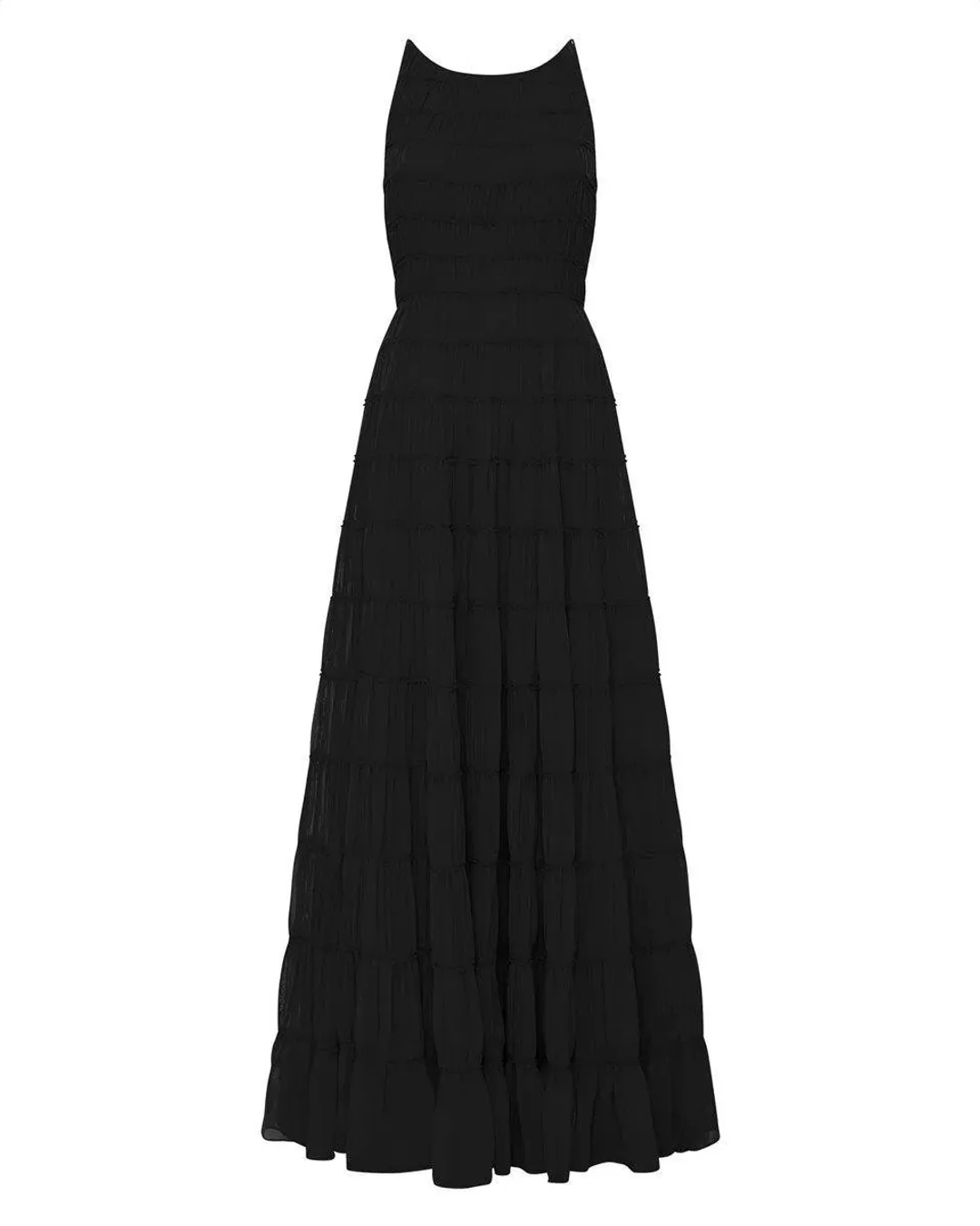 Aje Rosewood Ruched Maxi Dress Black Size 16 for rent on The Volte - main image
