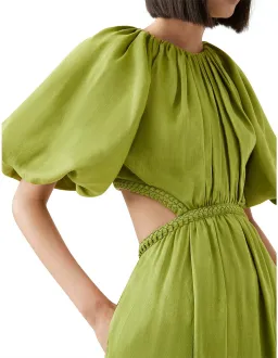 Aje Capucine Puff Sleeve Midi Dress Verdant Green Size M / AU 10 for rent on The Volte - image 4