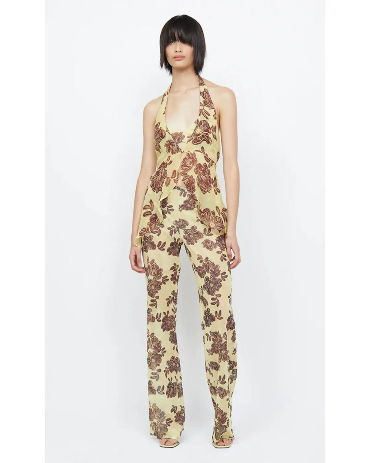 Bec & Bridge Malibu Halter Top Citrus Plum Floral Size S / AU 8 - Image 1