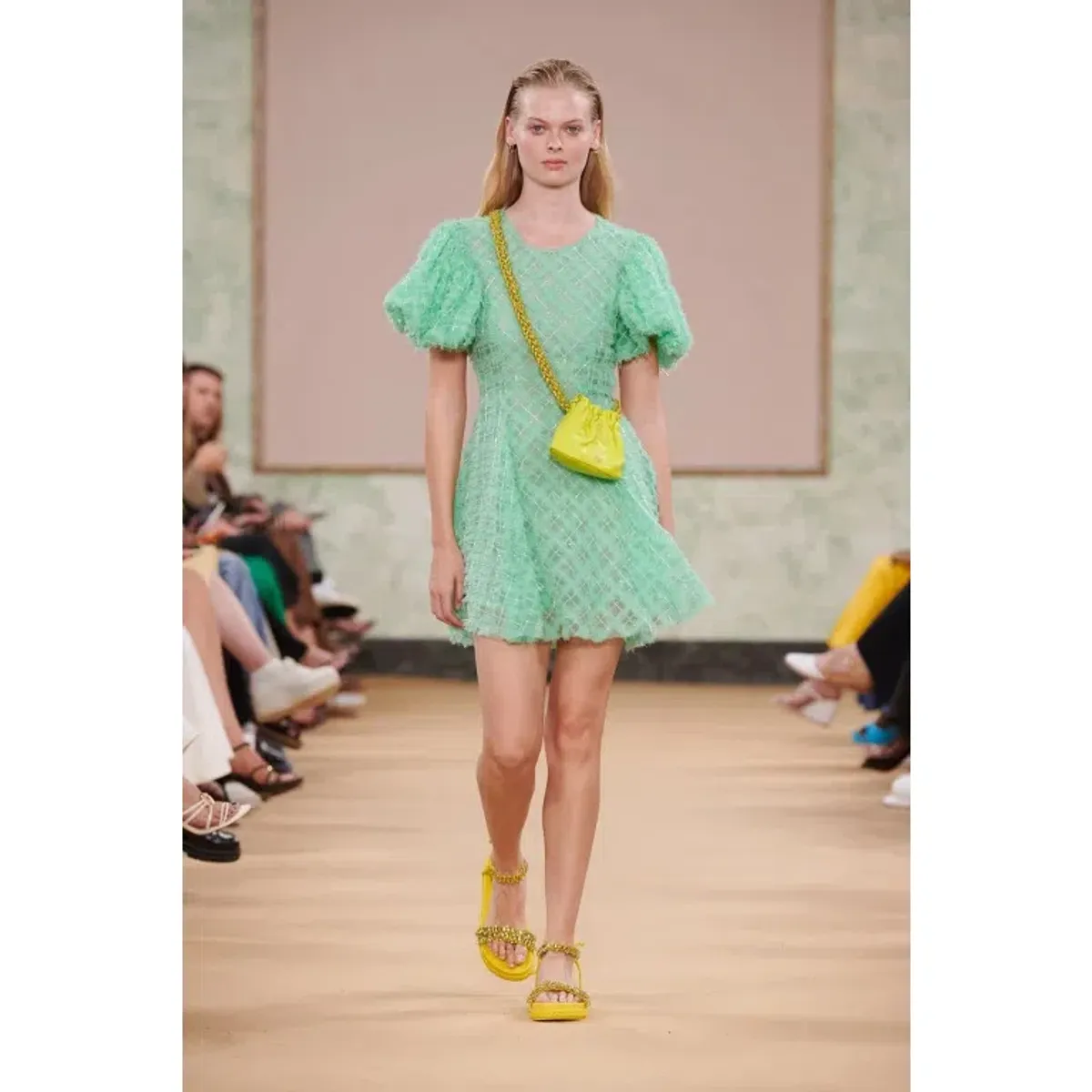 Aje Context Embellished Mini Dress Green Size AU 16 - Image 1