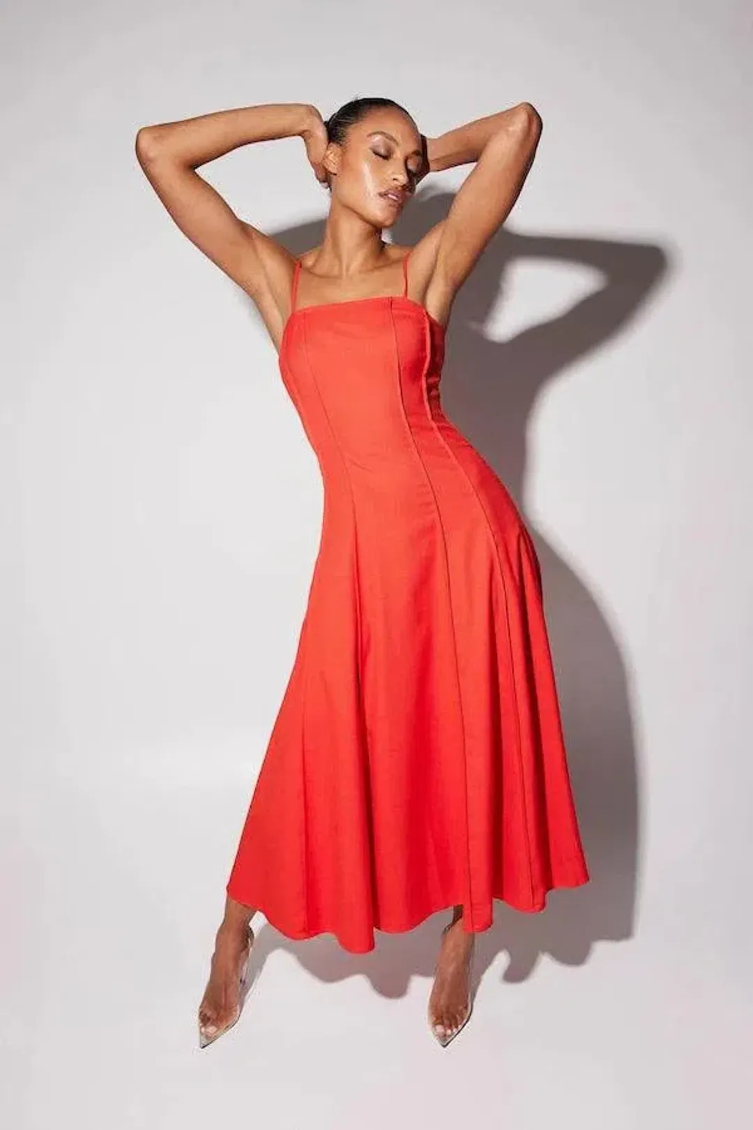 Mossman Skyline Maxi Dress Red Size AU 10 for rent on The Volte - main image