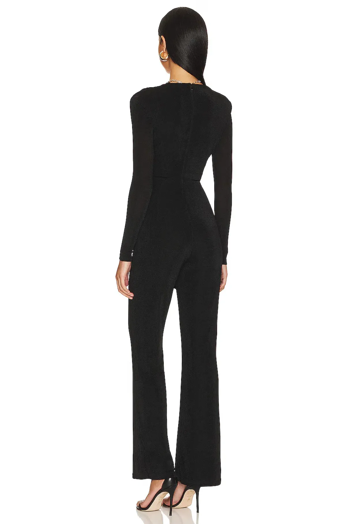 MISHA Thelka Slinky Jersey Jumpsuit Black Size 8 - Image 3