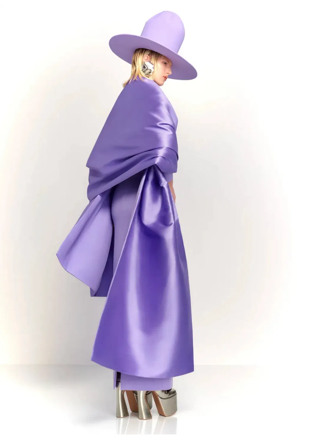 Solace London Lyana Maxi Dress Lilac Size 8 for rent on The Volte - main image