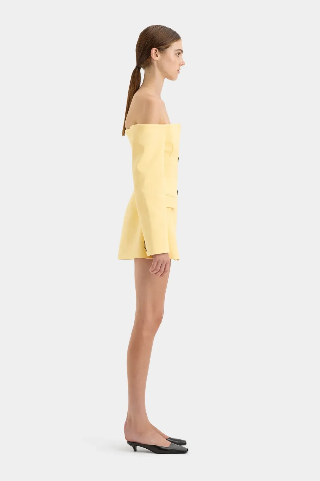 Sir the Label Sandrine Tailored Mini Dress in Limone Size 1 / AU 8 for rent on The Volte - main image
