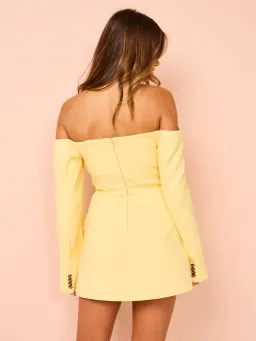 Sir the Label Sandrine Tailored Mini Dress in Limone Size 1 / AU 8 for rent on The Volte - image 3