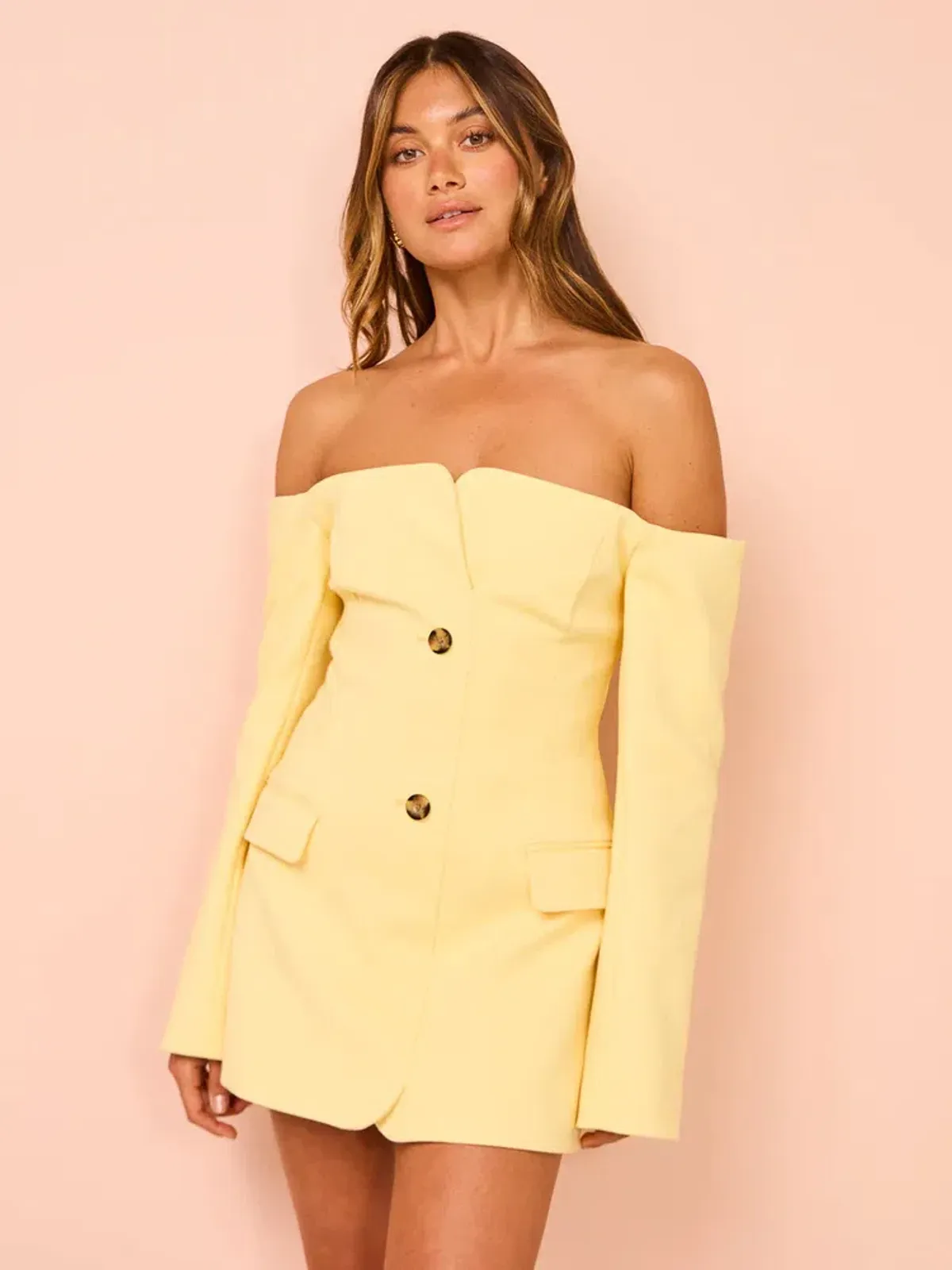 Sir the Label Sandrine Tailored Mini Dress in Limone Size 1 / AU 8 - Image 4