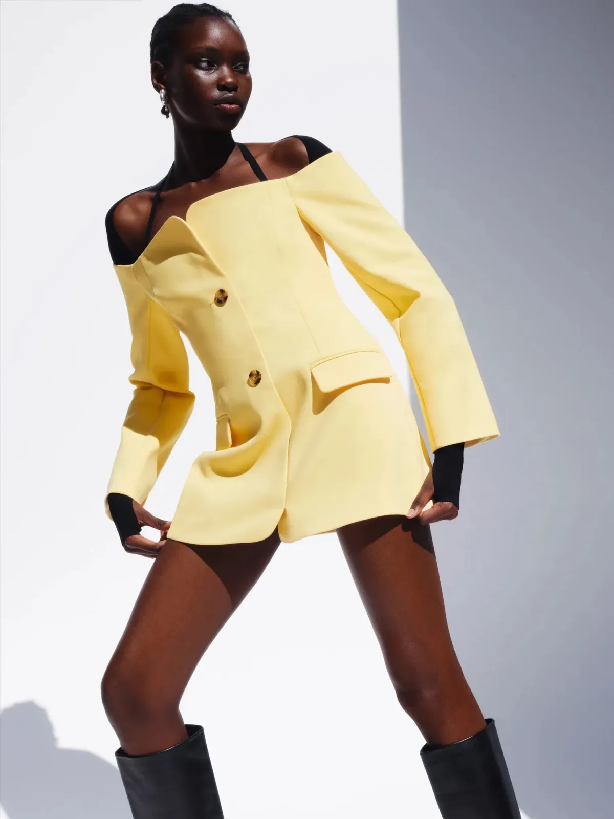 Sir the Label Sandrine Tailored Mini Dress in Limone Size 1 / AU 8 - Image 5