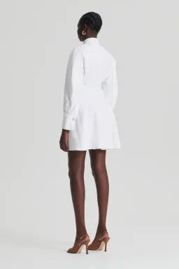 Scanlan Theodore Denim Cocoon Sleeve Mini Dress White Size 8 for rent on The Volte - image 4