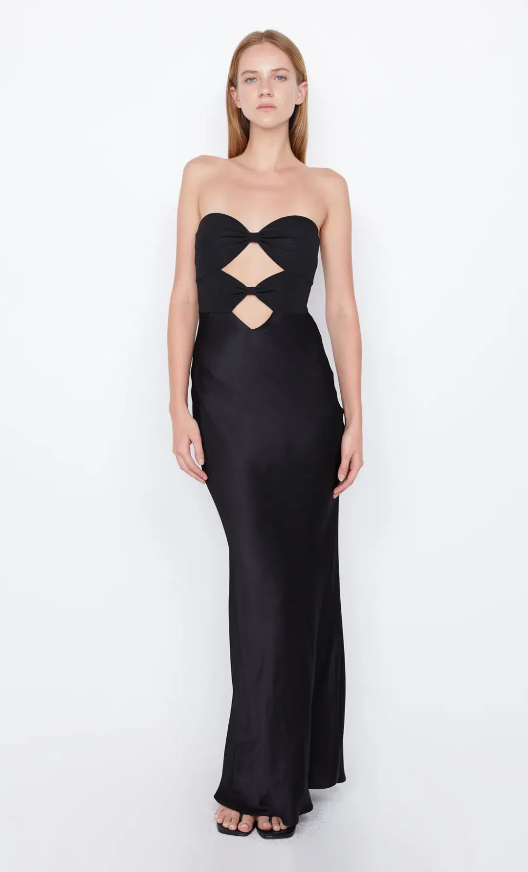 Bec & Bridge Halle Strapless Dress Black Size 16 for rent on The Volte - main image